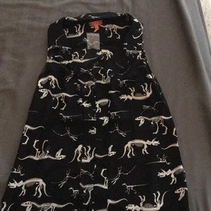 Dinosaur skeleton sleeveless blouse